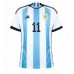 Camisa de Futebol Argentina Angel Di Maria #11 Equipamento Principal Mundo 2022 Manga Curta